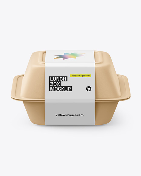 Lunch Box Mockup - Front View - Box container