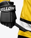 Man Wearing Full Ice Hockey Kit Mockup