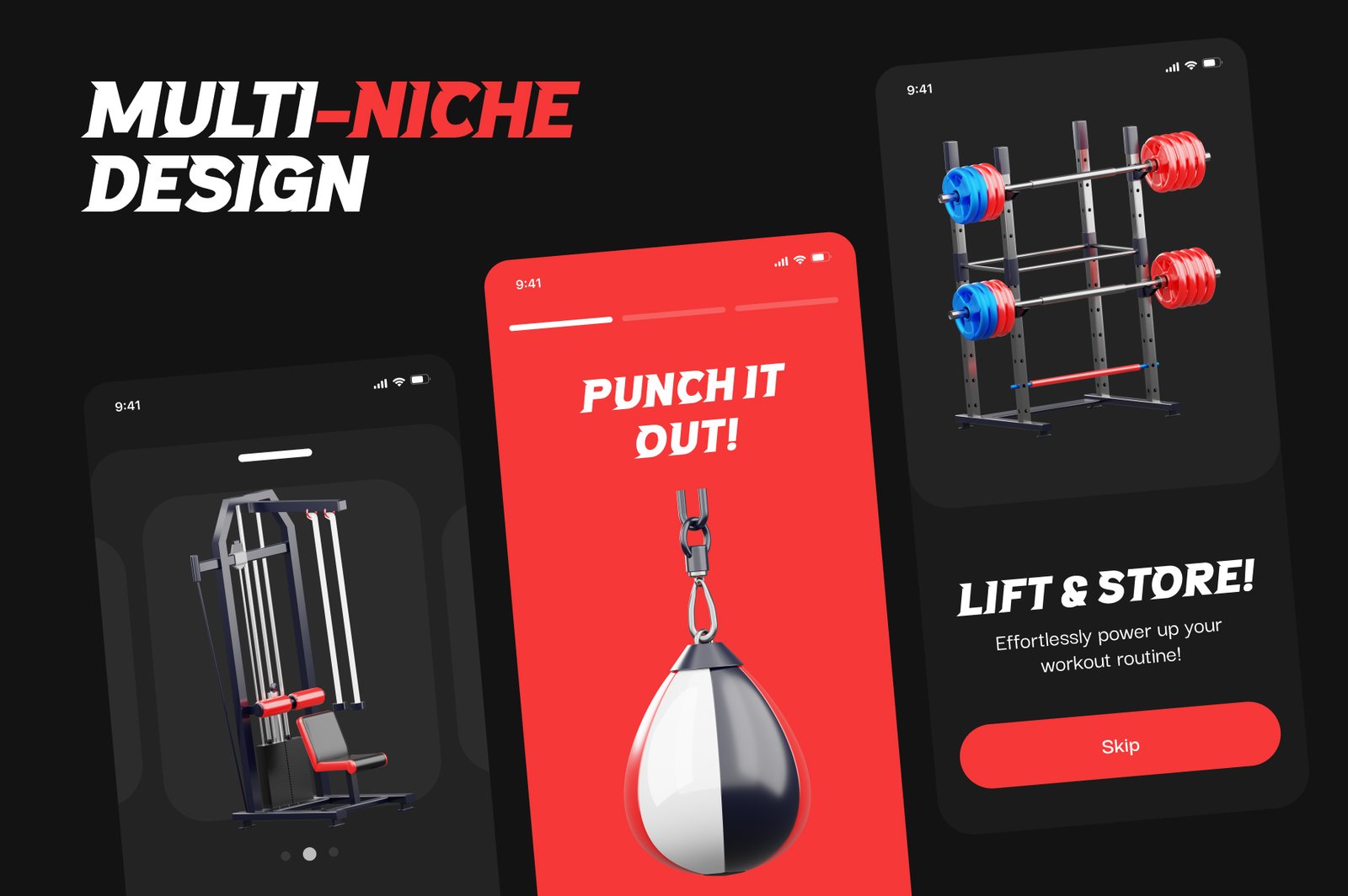 3D Fitness and Exercise Icons