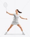 Woman Wearing Badminton Uniform Mockup