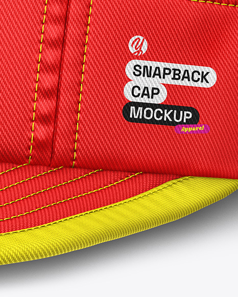 Twill Snapback Cap Mockup - Half Side View