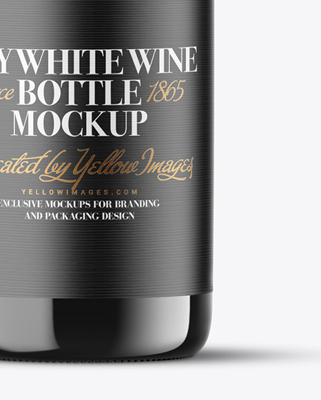 Green Glass Red Wine Bottle Mockup
