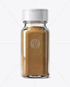 Square Glass Jar with Ground Cumin Mockup