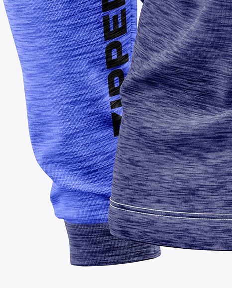 Melange Jersey Mockup - Back Half Side View