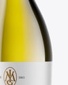 Antique Green Glass White Wine Bottle Mockup