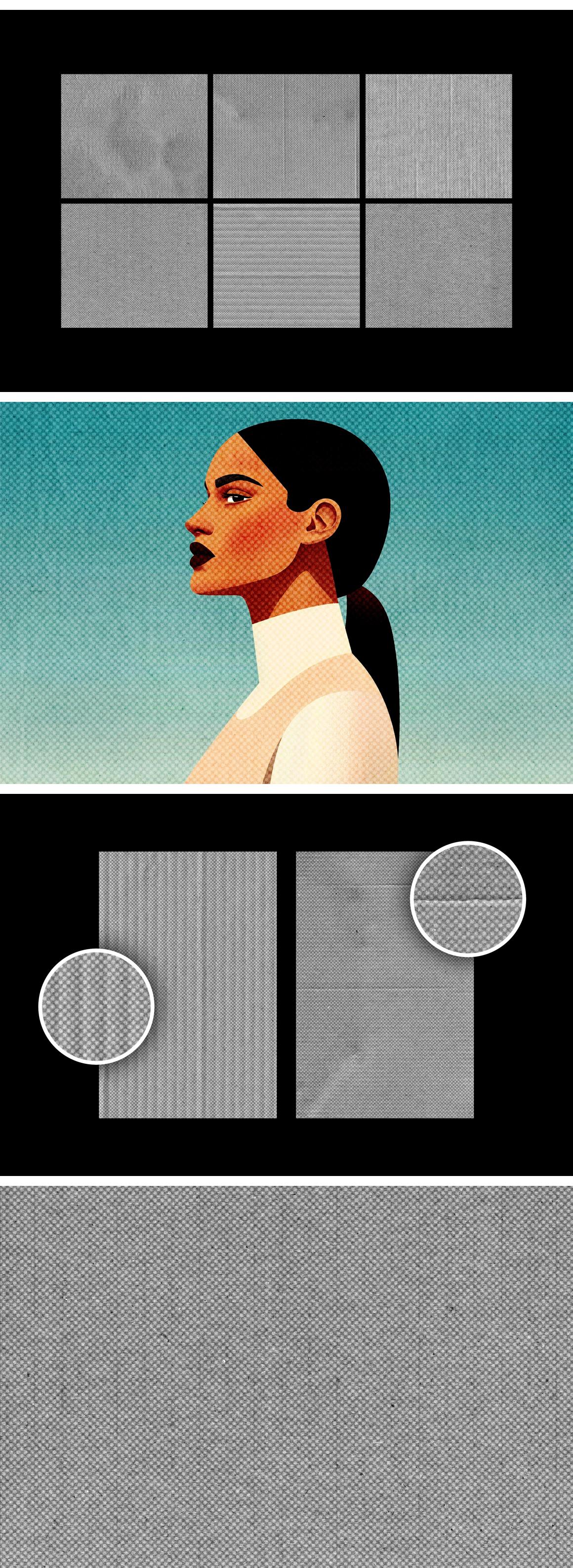 Gray Halftone Cardboard Textures