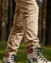 Pair of Hiking Boots on Woman's Legs Mockup