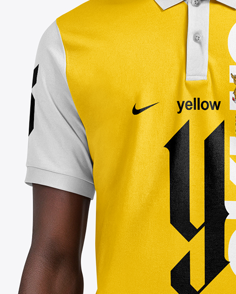 Afro-American Man Wearing Full Soccer Kit Mockup