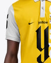Afro-American Man Wearing Full Soccer Kit Mockup