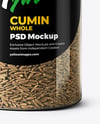 Plastic Spice Jar with Whole Cumin Mockup