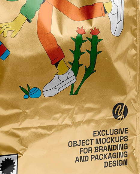 Metallic Food Bag Mockup