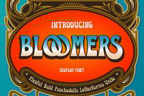 BLOOMER - Psychedelic Font - Fonts