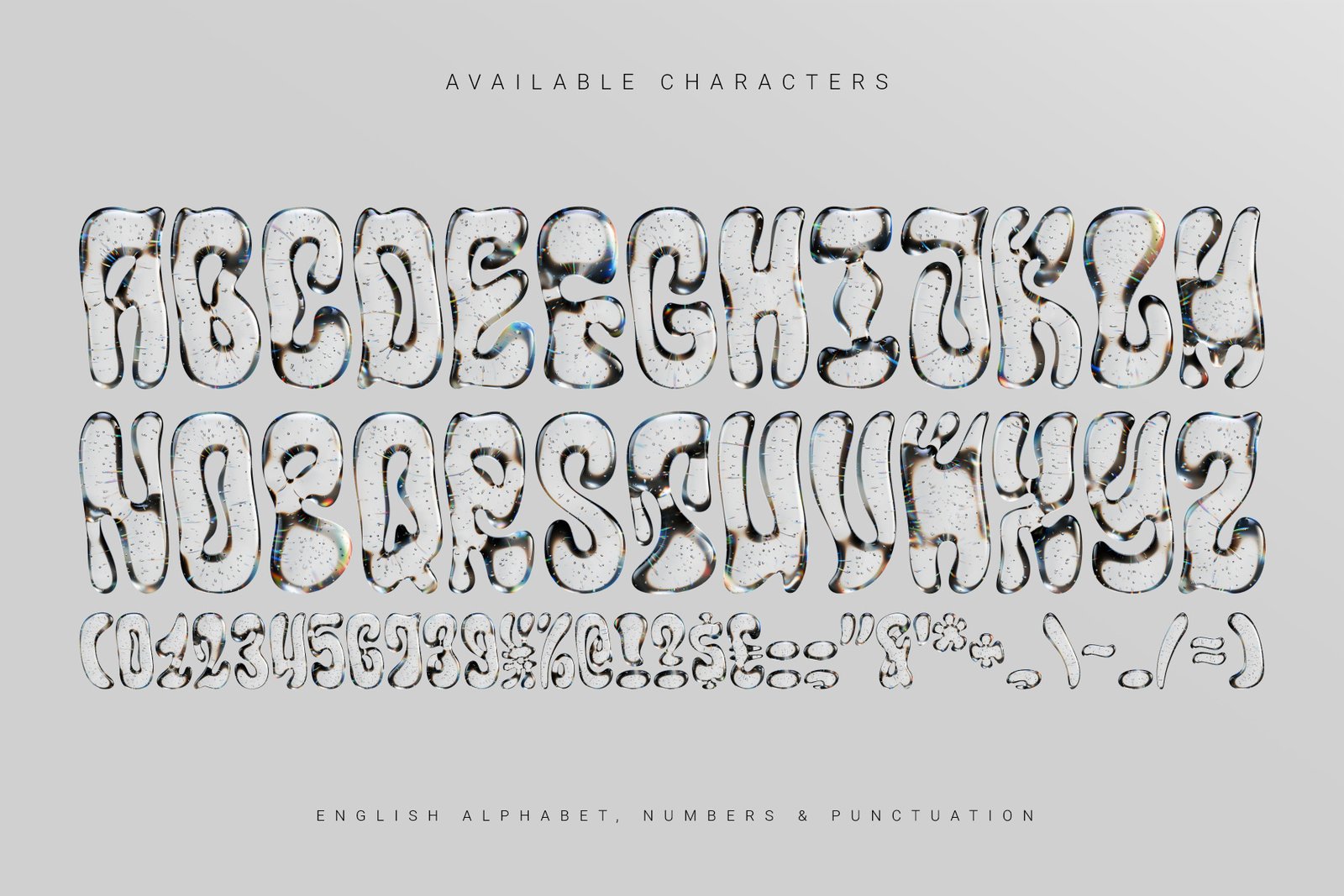 Floating Drop - Color Bitmap Font