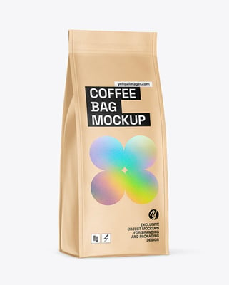 Coffee bag psd mockup