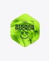 Iridiscent Hexagon Sticker Mockup