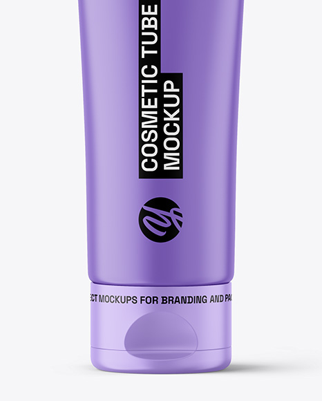Matte Cosmetic Tube with Box Mockup