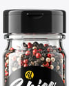 Spice Jar with Peppercorns Mix Mockup