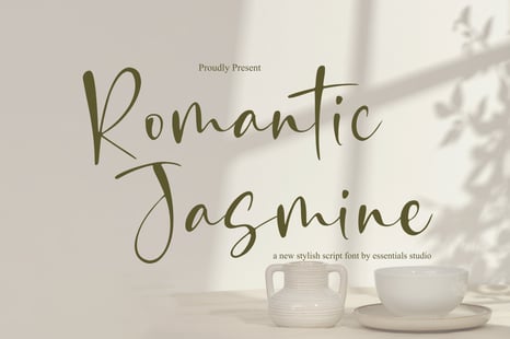 Romatic Jasmine - Elegant Handwritten Script Font - Fonts
