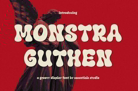 Monstra Guthen - Groovy Retro Font - Quirky font