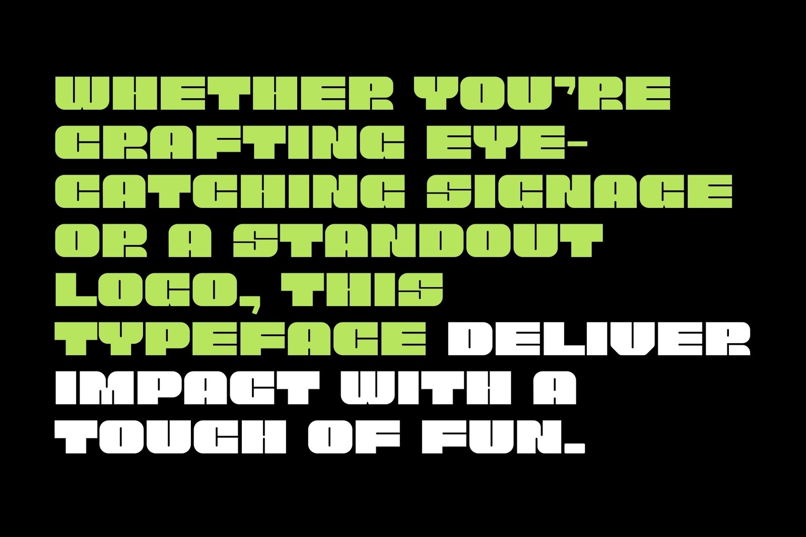 Tubby Stout - Big and Bold Typeface