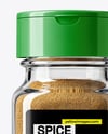 Square Glass Jar with Ground Cumin Mockup