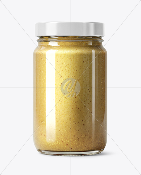 Jar with Dijon Mustard Mockup