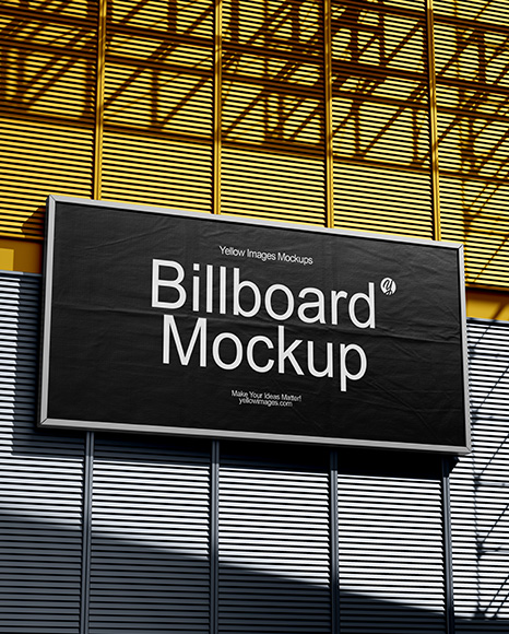 Street Billboard on a Wall Mockup