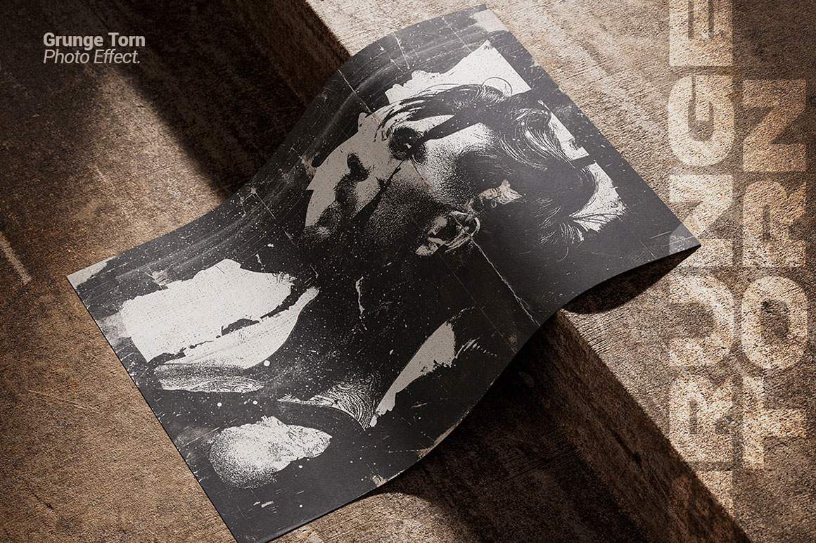 Grunge Torn Photo Effect