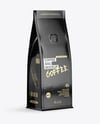 Glossy Coffee Bag Mockup - Half Side view