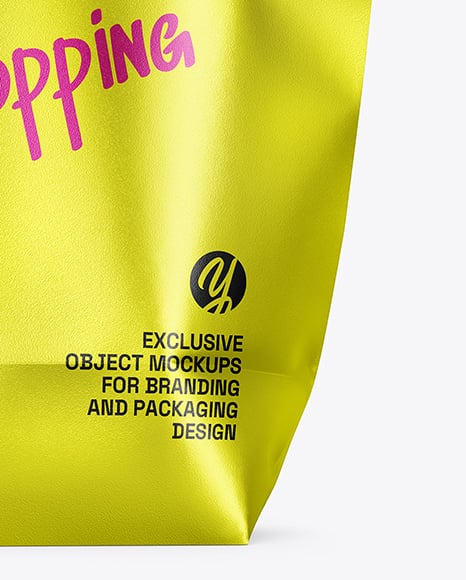 Metallized Paper Shopping Bag Mockup