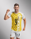 Man Wearing Raglan Soccer Jersey and Shorts Mockup