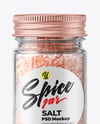 Clear Glass Jar with Pink Salt Mockup