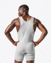 Afro-American Man Wearing Wrestling Uniform Mockup