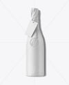 Wine Bottle in Kraft Paper Wrap Mockup