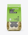 Transparent Package with Green Buckwheat Mockup