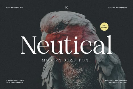 Neutical 6 Weight Serif Family - Sketch font