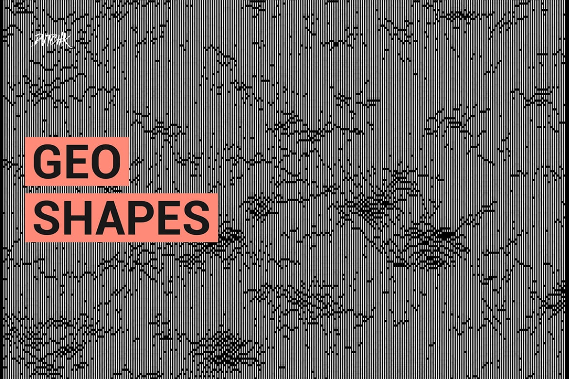 Black &amp; White Transparent Geometric Shapes | V02