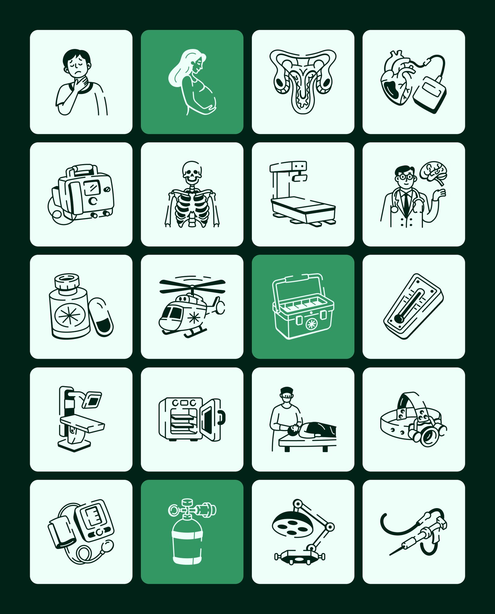Medical Doodles Set