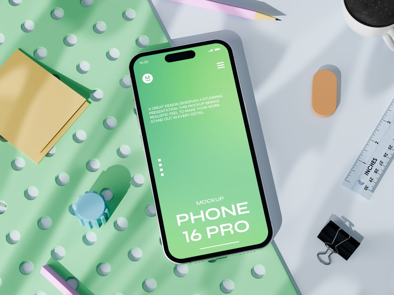 Stylish Phone 16 Pro Mockup