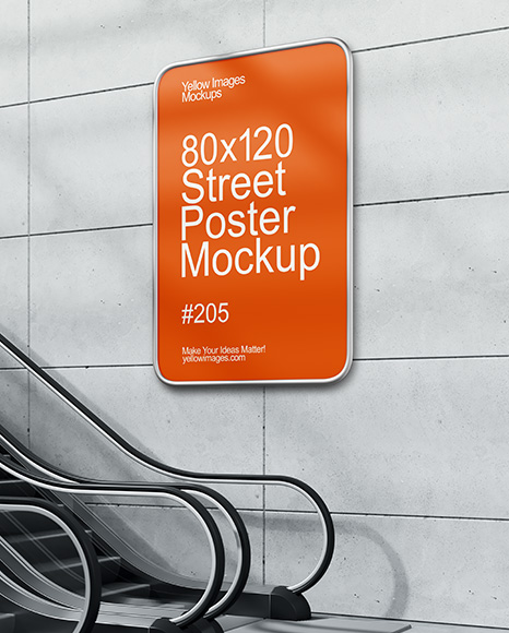 Framed Poster on a Wall Mockup