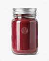 Glass Jar with Sumac Spice Mockup