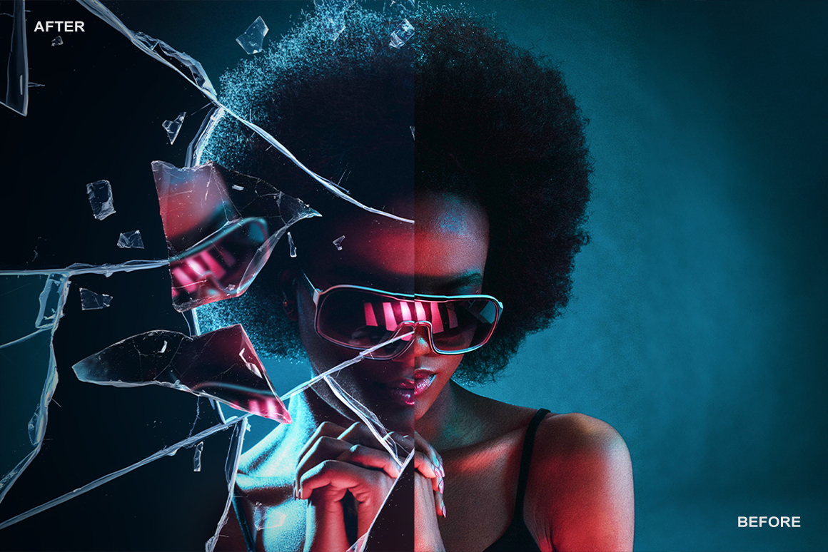 Broken Glass Photo Effect