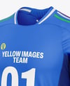 Long Sleeve Soccer Jersey Mockup - Half Side View