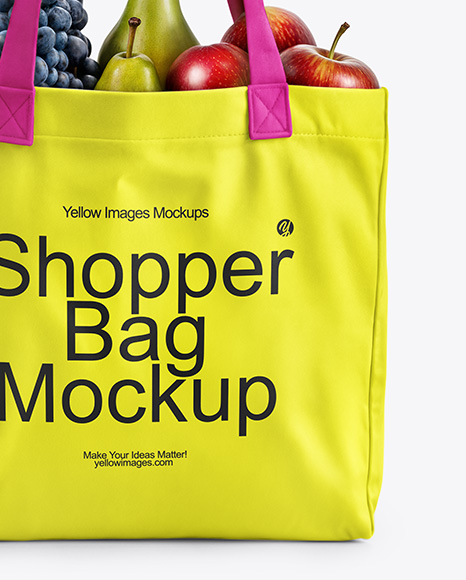 Shopper Bag with Fruits Mockup