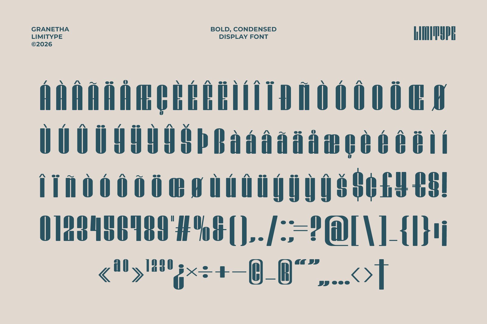 Granetha - Bold Condensed Font