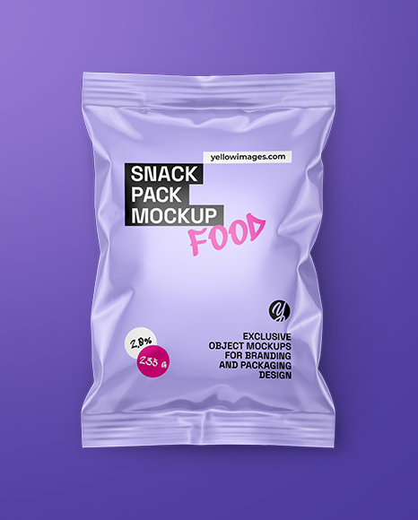 Glossy Snack Pack Mockup