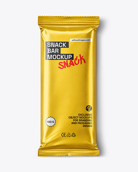 Metallic Chocolate Bar Mockup