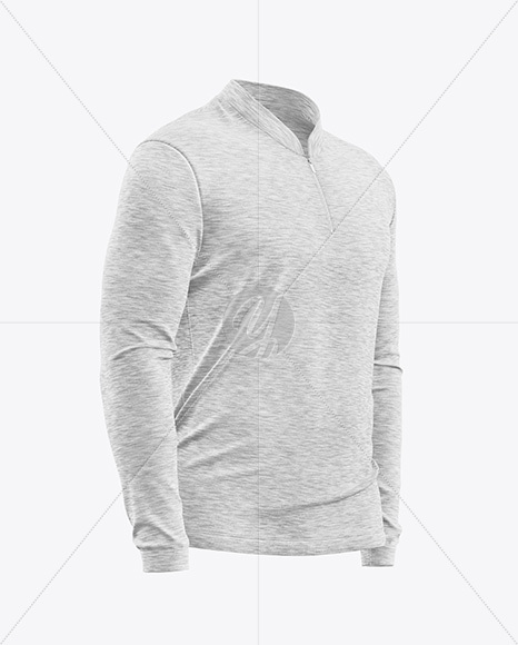 Melange Jersey Mockup - Half Side View