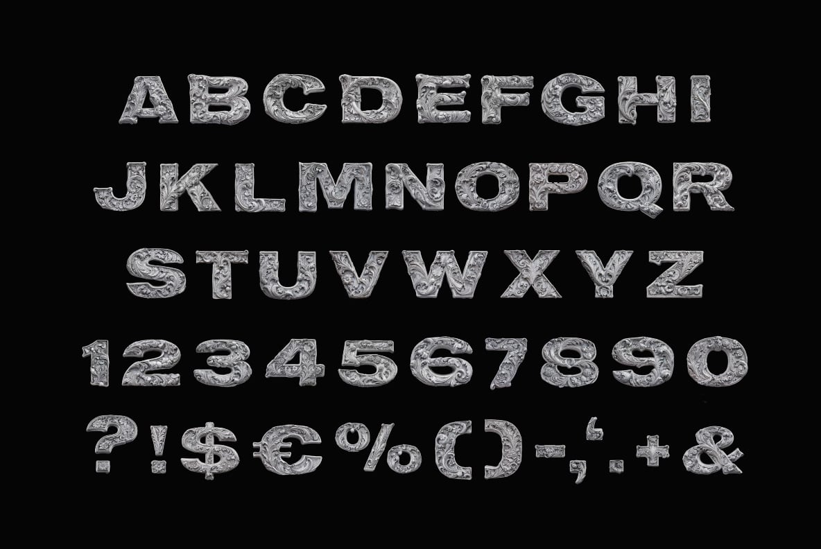 Bas-relief Font