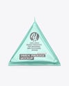 Glossy Metallic Triangular Package Mockup